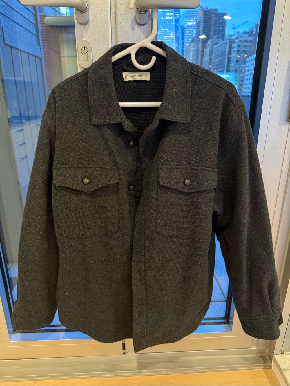 Everlane Men's Charcoal Button-Front Shacket
